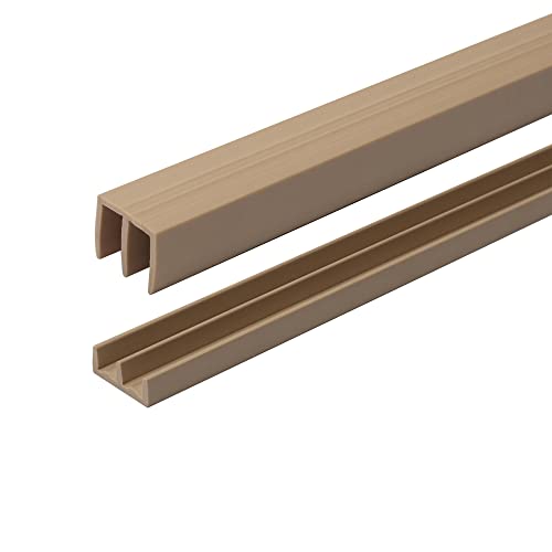 Rail de porte coulissante 6mm profilé de guidage beige 91cm