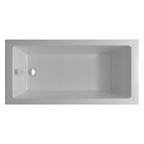 Fine Fixtures Drop In White Soaking Bathtub, Fiberglass Acrylic Material, Exclusive Small sized 54