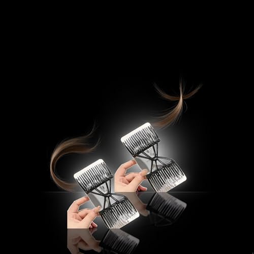 2 Peines Clip Mágicos Ajustables Negros para Cabello miniatura 5