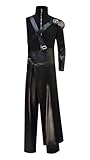 Yleiansm Cloud Costume Sephiroth Cosplay Outfit Adult Leather Jacket Pants Set with Wig Halloween Cloud Strife Suit for Men (Cloud Suit, Medium)