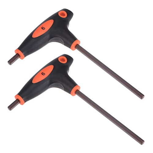 Image of sourcing map 6mm Hex Key T-Handle Dual End Wrench Spanner, Metric S2 Steel 2 Pcs