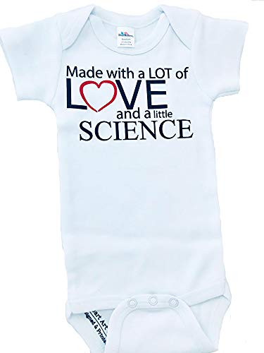 Made with Love and Science Outfit for IVF Baby, In Vitro, Surrogate Miracle Babies, Unisex Worth the Wait Shirt, Pregnancy Announcement, Unisex Baby Clothes4