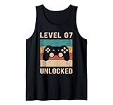 Photo Gallery uomo gamer funny 7th birthday for boy & girl - livello 7 sbloccato canotta Photo Gallery uomo gamer funny 7th birthday for boy & girl - livello 7 sbloccato canotta