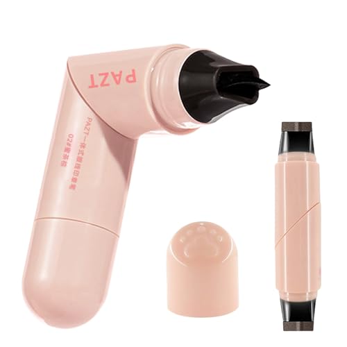 Eye Liner Stamp,Sello de Delineador de Ojos de doble cabeza,Eyeliner Waterproof,Delineador de Ojos Marrón, Natural, Duradero, Secado Rápido(1x2.1ml)