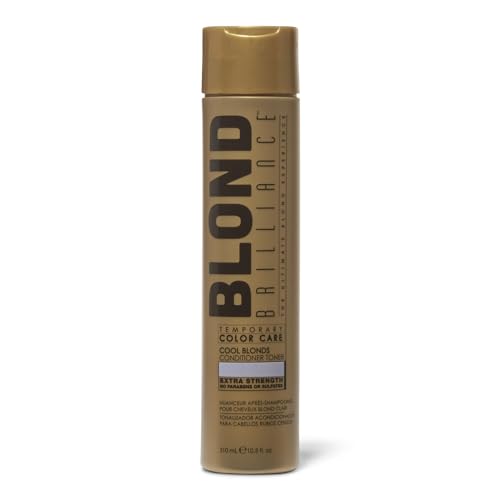 Blond Brilliance Temporary Color Care Cool Blond Conditioner Toner, Paraben Free, Sulfate Free, Strengthening, 10.5 Oz