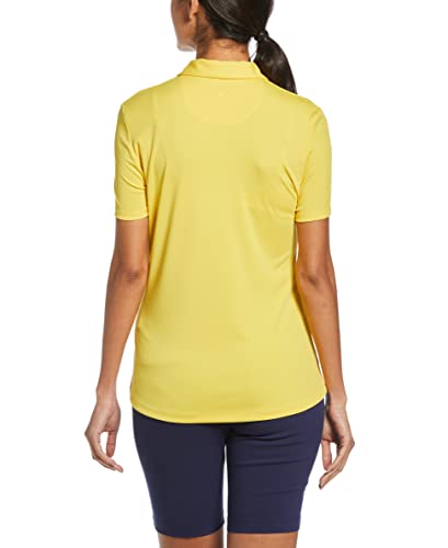 Callaway Women's Tournament Short Sleeve Golf Polo Shirt, Lemon Zest, Large #TOP1