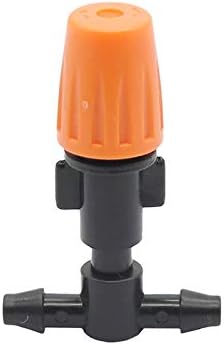 Utility Hose Butt Household Hose Adapter 1/4 inch Orange Garden Irrigation Sprinkler with Tees Connectorriculture Fogger Cooling for 4/7 Mm Garden Hose 10 Pcs/Black