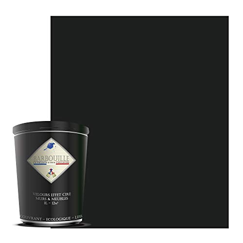 Peinture lessivable acrylique velours – murs et plafonds - 1 ltr Gris & Noir - Vodounô