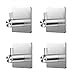 May Huang Crochet Adhésif, 4 Pièces Crochet Muraux Autoadhésifs 3M Acier Inox, pour Cuisine et Bain Crochets pour Torchons Porte-Serviette - Argent