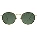 SOJOS Mode Rund Polarisiert Damen Herren Sonnenbrille Linsees Unisex Sunglasses SJ1014 mit Gold Rahmen/G15 Linse