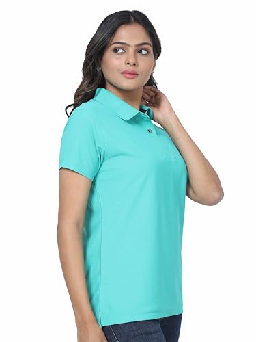 Image of STELLERS Women's Premium Polo T-Shirt, Regular Fit | Odour Resistant | Wrinkle Free | Quick Dry | Stretchable | Lightweight | Breathable | Sustainable | Anti-Static | Feather Touch Feel