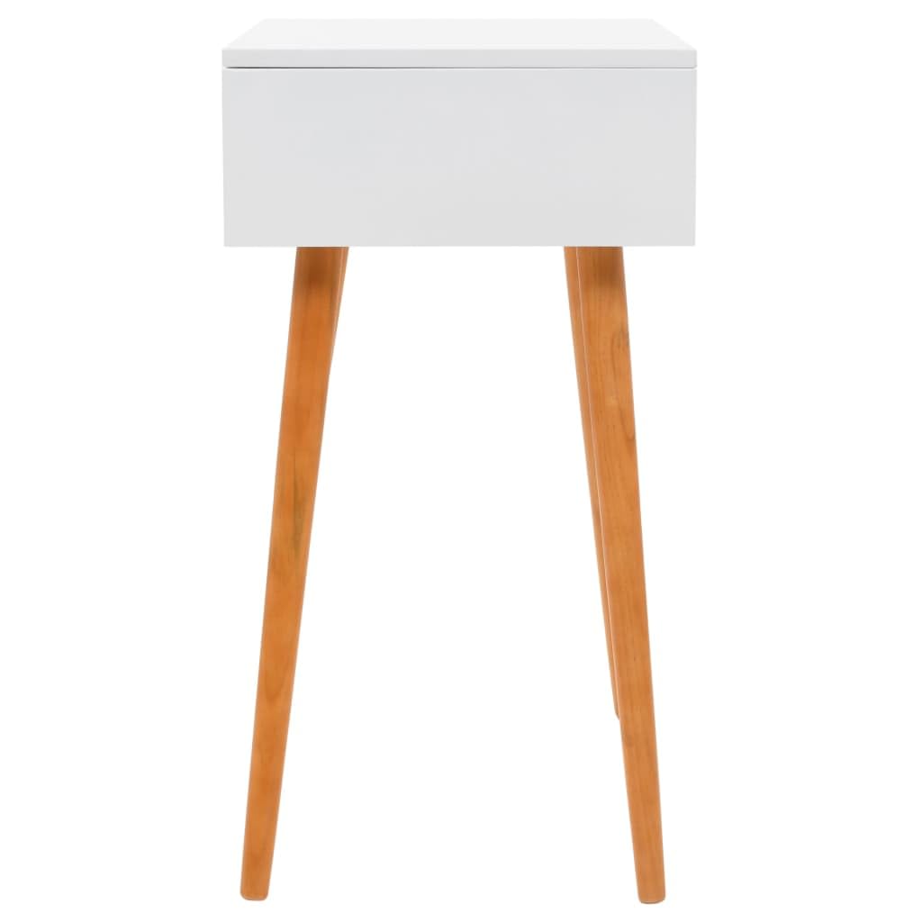 Tocador con espejo MDF 60 x 40 x 75 cm, mesa cosmética con espacio de almacenamiento y compartimento, tocador para dormitorio, vestidor y habitación de niñas, ahorra espacio y versátil