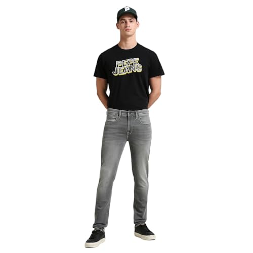 Image of Pepe Jeans Men's Regular Fit Jeans | Mid Rise | Chinox | Jeans for Man
