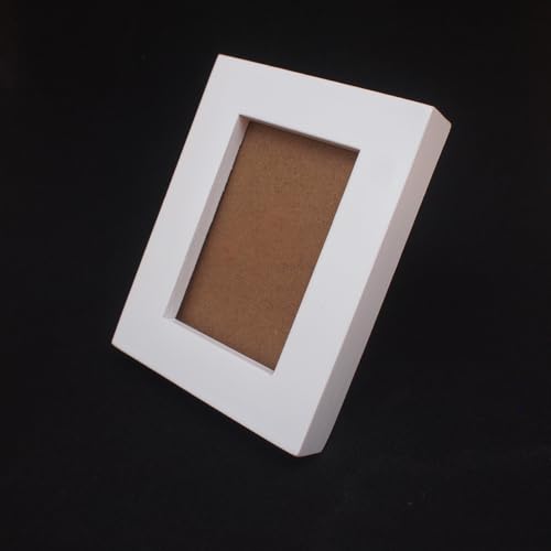 Image of 2x3 Picture Frames White. Solid Wood, Plastic Panel.The Protective Film Must be Removed.Window Opening 2x3 inch.