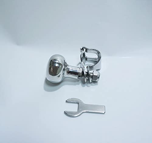 Show Time 316 Stainless Steel Boat Steering Wheel Control Knob Power Handle Spinner Suicide Knob, Silver #TOP4