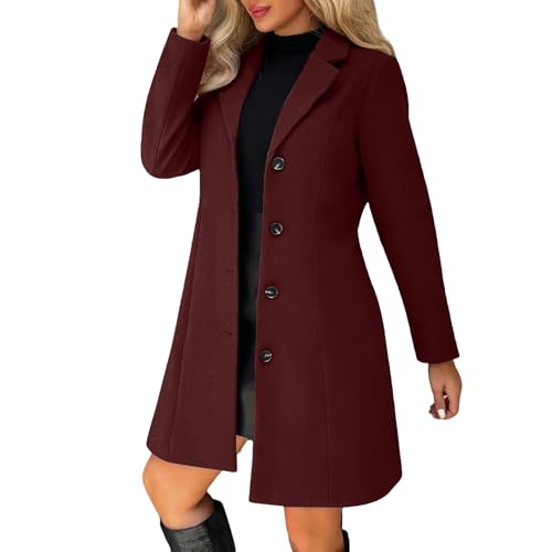 Manteau laine femme épais contre le froid pour l'hiver