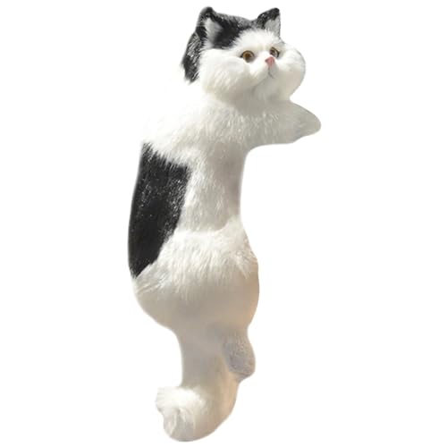 Peluche de chat à suspendre réaliste pour décoration d'intérieur et étagère