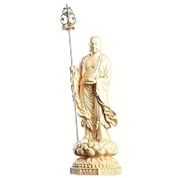 Amazon｜木彫り仏像【地蔵菩薩立像】木製 安産祈願 子育ての守護尊