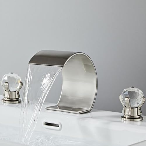 Robinet de lavabo de salle de bain brossé anti calcaire