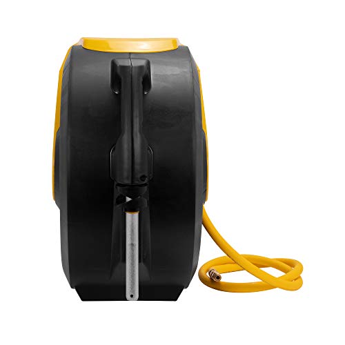 Dewalt Dxcm024-0345 Hose Reel Automatic Retraction Enclosed Air Hose Reel , Yellow #TOP2