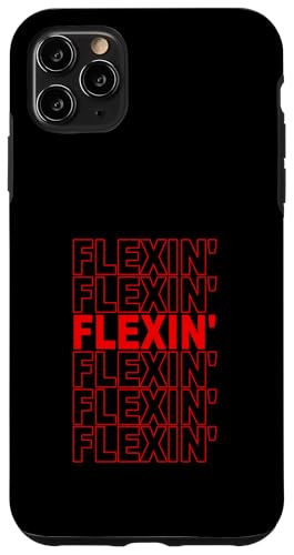 Red Color Flexin' On Repeat Red Graphic �X�}�z�P�[�X iPhone 11 Pro Max �p