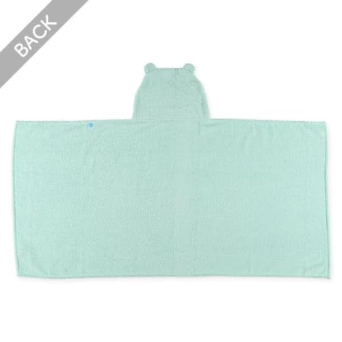 Image of 100% Cotton Hooded Towel - Frog Design with Snap Closure | Baby Bath Towel | 24 inch x 47 inch (60x120cm)