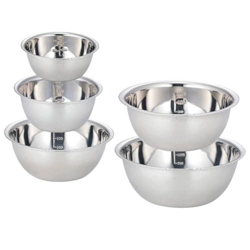 Set de 5 Tazones Mezcladores de Acero Inoxidable BESTYASH miniatura 1