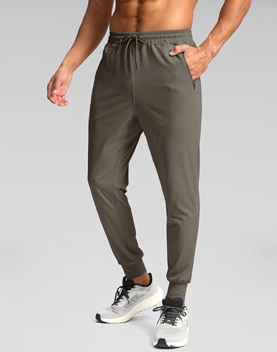 Image of Pudolla Men's Lightweight Jogger with Pockets 4-Way Stretch Sweatpants Workout Runing Athletic Track Pants