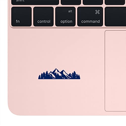 Image of Mountain Tree Forest Vinyl Decal for Car (Navy Blue) (Set of 2) RV Camper Waterproof Small Mountain Car for Bumper Door Panel Car Decal Laptop Tuber Wall Window Phone Mug Accessory Decoration