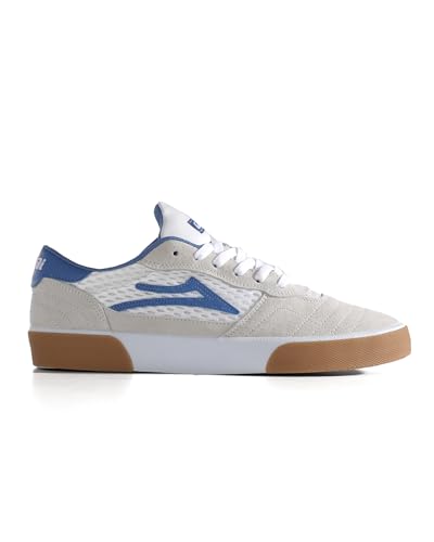 Image of Lakai Cambridge Low-Top Men's Skateboarding Shoes - White Suede Parisian Gum, Size 9 US - Durable, Grippy & Breathable Skate Shoes for Men - Men's Skateboard Shoe, Low Top Skater Shoe