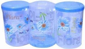 Image of Nayasa Printed Store-in Plastic Container Set, 2 Litres, Set of 3, Blue