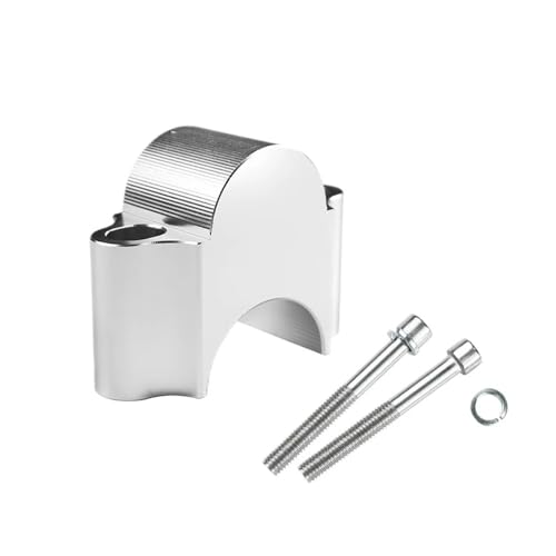 Riser de guidon 22mm et 28mm rehausseur universel pour pit bike coloris argent 25mm