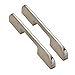 Lot de 2 poignées de placard de cuisine avec vis en alliage de zinc Poignée Moderne Nickel Brossé Matériel pour Armoire Salle de Bain Commode (128mm)