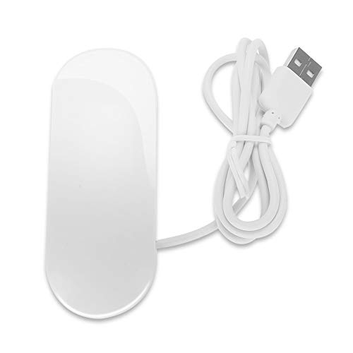 AMONIDA Lámpara UV para Uñas, Portátil, Duradero, LED, Mini Secador de Uñas para Uso Doméstico, PC, ABS, Blanco, 3 Cuentas LED