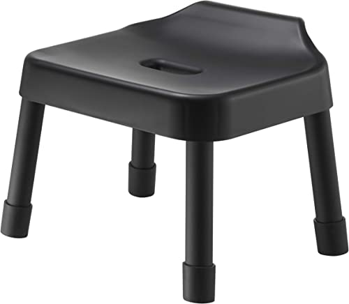 山崎実業(Yamazaki) 引っ掛け 風呂イス SH25 ブラック 約W32×D31×H29cm(座高:約25cm) ミスト MIST 通気性よく乾きやすいバスチェア 7306