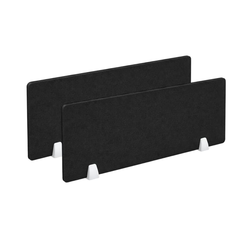 Image of Timber Acoustics Acoustic Desk Divider | Reduce Noise And Visual Distractions | Privacy Panels For Office - Classroom Soundproofing | Table Mounted (16 inch x 24 inch) (Black, Set of 2)