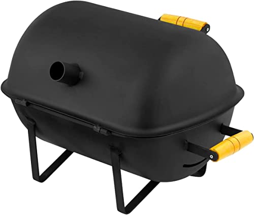 Churrasqueira Portátil de Bancada Defumador Pro Tork Texas Usa Grill Mini Bafo Camping + Grelha