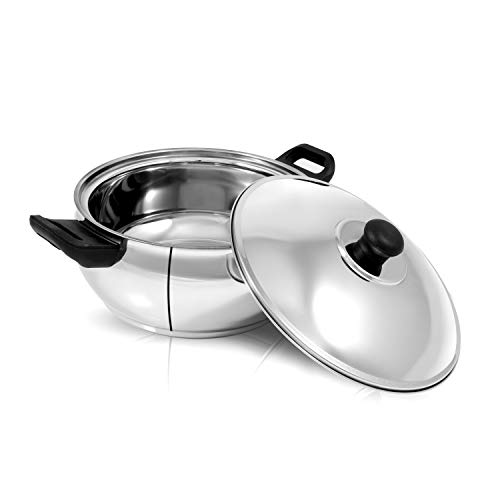 Image of Pigeon Belly Stainless Steel Milk Boiler, 3 Litre, Silver