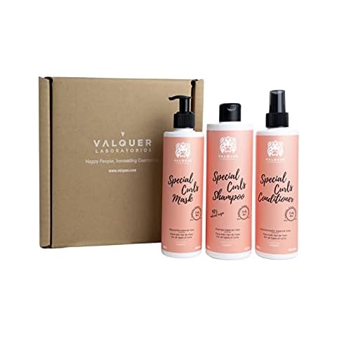 Valquer Profesional Pack Curly Method Shampoo 400 ml + Mask 290 ml + Conditioner 300 ml Special for Curls, Curly Hair, Sulfate-Free, Salt-Free. Perfect Curls. Up to 96% natural origin Cover