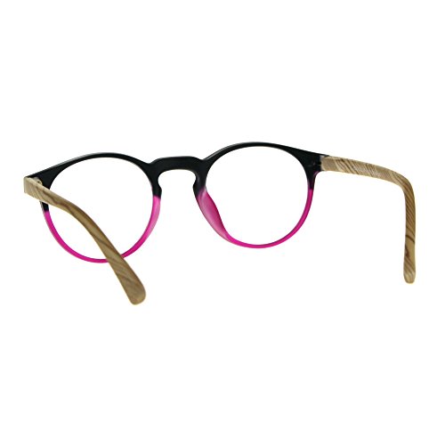PASTL Reading Glasses Magnified Eyeglasses Round Keyhole Fashion Spring Hinge3