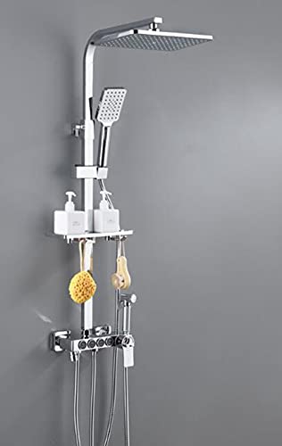 Ensemble de douche complet avec mitigeur thermostatique de salle de bain et douchette réglable