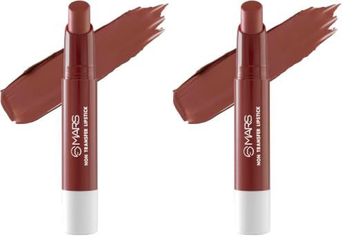 Image of MARS Matte Super Stay Lipstick | Up to 12 Hours Long Lasting | Smudge Proof and Waterproof Lipstick for Women (2.6 gm) (21-LOVE POTION) (Pack of 2)