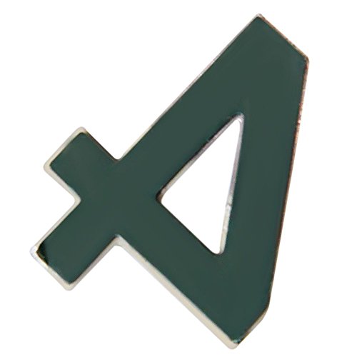 BemFixa 8855 Balão de Abs de Forma de Numero 4, Prata (Cromado), 39 mm