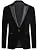 Allthemen Garnitury męskie Blazer Slim Fit Velvet One Button Suit Smoking Kurtka