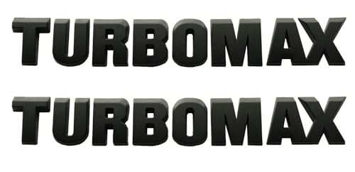 Image of Pair Set New Hood Letter Emblems 3D Nameplate Logo Compatible with 2024-2025 Silverado /Colorado Turbo-max Badge 85079242 (Matte Black)