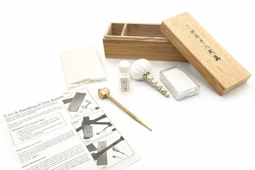 Katana Cleaning and Maintenance Kit with Choji Oil Uchiko Ball Rice Paper and Care Tools