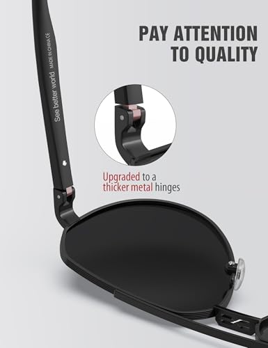 LUENX Aviator Sunglasses for Men Polarized Pilot Shades UV400 Sun Glasses with Accessories4