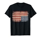 American Flag Distress Upside Down United States USA T-Shirt
