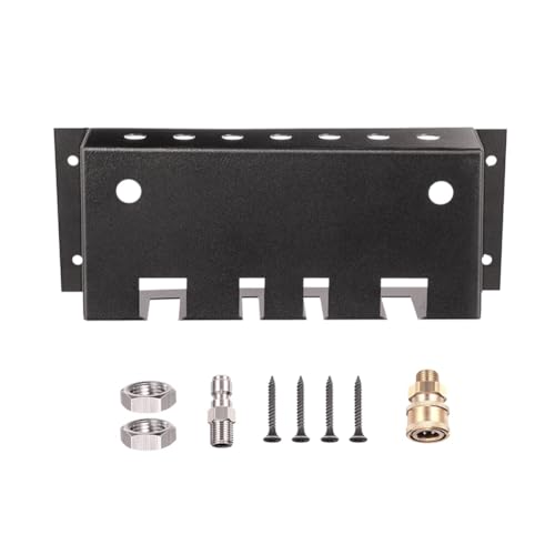 Ohulelks Pressure Washer Tool Holder, 7 Holes Storage Rack Wall Mounted for Foam Cannons, Washer Nozzle Tips and Wand