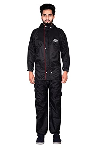 Image of Bildos Raincoat for Men with Adjustable Hood and Reflector at Back